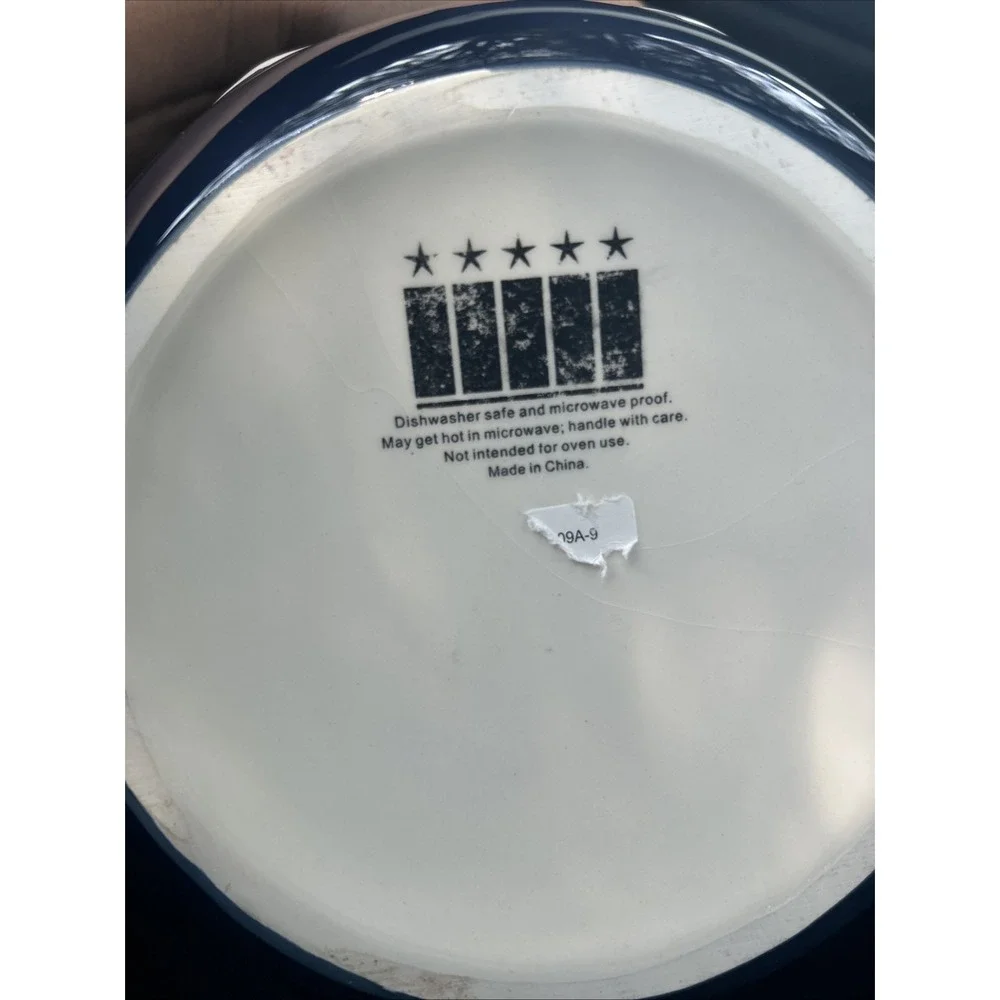 Kohls Patriotic Ceramics Mixing Serving Bowl 9½